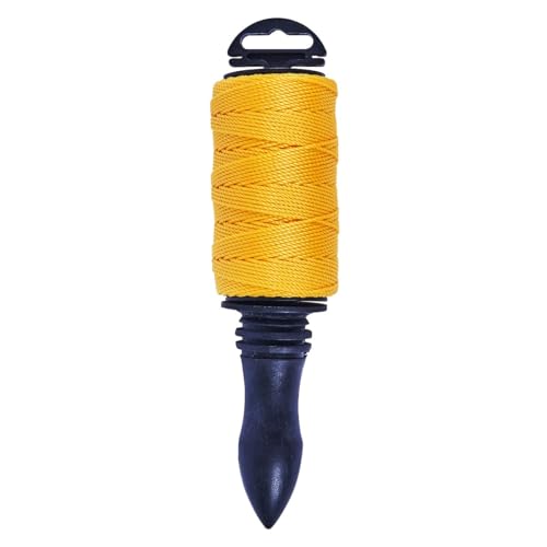 TW Wholesale 100m Brick Line Builders High Vis Braided Nylon 330ft With Spindle & Ground Spike