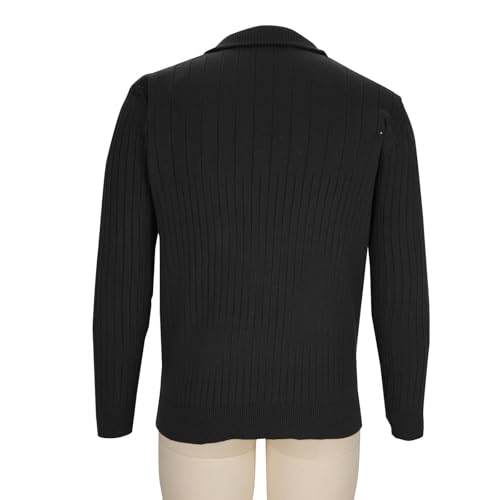 Men's Quarter Zip Sweaters Slim Fit Long Sleeve Pullover Sweater Knit Textured Mock Neck Outdoor Thermal Soft Sweater4