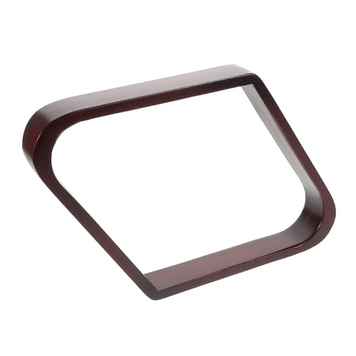 POPETPOP Durable Wooden Triangle Pool Table Rack Billiard Balls Holder Wood Billiard Rack Pool Ball Table Accessories Standard Size 9 Holders