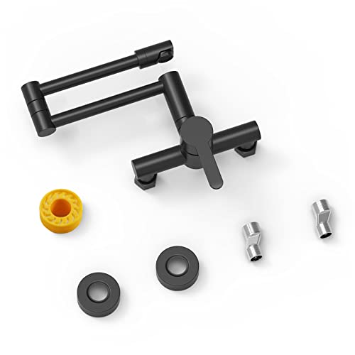 Grifo-de-Cocina-de-ParedGrifo-para-Fregadero-Monomando-Negro360–Giratorio-PlegableCocina-Doble-Grifo-ParedRotacion-de-para-Grifo-de-Agua-Fria-y-Caliente