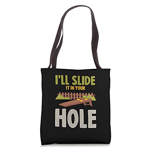 Funny l´ll Slide It In Your Hole | Bean Bags Toss | Cornhole Tote Bag