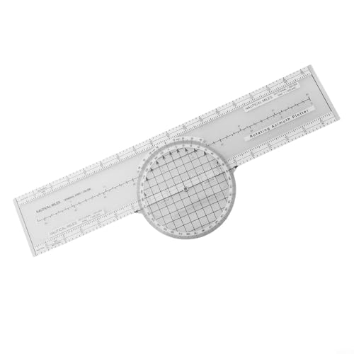 Regla de navegación aérea con escala giratoria 360° 33.6x11.1cm