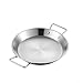Elegante pentola a fondo piatto, padella per paella in acciaio inox con manici ergonomici per un facile trasporto (30 cm) immagine