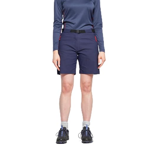 OEX Women’s Stretch Walking Shorts with Multiple Zipped Pockets & Built in Belt, Water Repellent, Stretch Fabric (UK, Numeric, 16, Regular, Regular, Navy)