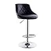 Krzesła biurowe Faux skórzany stołek barowy z tyłu obrotowy bar stołek kuchenny stołek białego siedzenia podnoszenia gazu (czarny) Krzesło komputerowe (Color : Black)