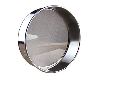 KAYRAM 1pc Round 304 Stainless Steel Mesh Sieve 0.5-50mm Hole Kitchen Baking Food Bean Filter Screen Fruit Filter Sieve Strainer Sifter Net (Color : Hole Diameter 0.5mm, Size : 30cm Diameter)