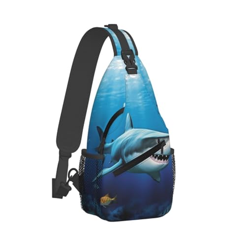 Bolso cruzado Great White Fish para hombre y mujer miniatura 2