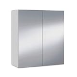 Módulo camerino de 2 puertas con espejos y con estantes en su interior, para colgar en pared. Posibilidad de combinar junto con otro módulo de su misma familia. (305081BO)
