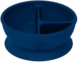 Green Sprouts - Silicone Divided Suction Learning Bowl - Navy