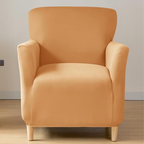 Housse de chaise élastique jaune pour banquet et salon - 2