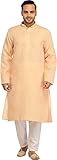 Exotic India Casual Kurta Paja - Color Almond Cream Size 44
