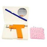 DECOMELODY 12 Pares Kit de Perforación Corporal con Ergonómica de Acero Inoxidable Pendientes de Acero para Oreja Nariz y Ombligo Herramienta Portátil para Mujeres y Hombres Segura para Piel