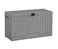 EAST OAK Outdoor Storage Box, 60 Gallon Deck Box Indoor and Outdoor Use, Waterproof Resin Storage Bin for Patio Cushions, Gardening Tools, Lockable, UV Resistant, Ash Grey