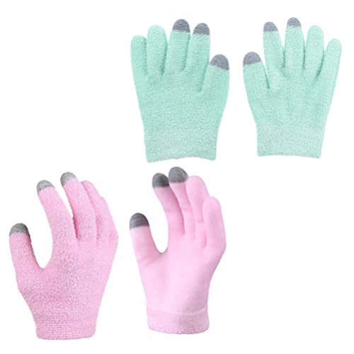2pairs Screen Gloves Kids Touchscreen Gloves Hand Beauty Touchscreen Mittens Scrub Mitts Kids Knitted Mittens Shower Gel Spa Moisturizing Yarn