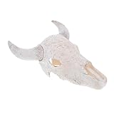 Warmhm Große Weiße Bullenschädel Wanddeko PVC Skulptur Modern Robust Künstlerisch für...