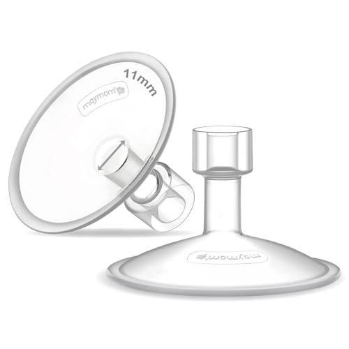 Image of 11mm Maymom MyFit Shields Saucer Series Compatible with Medela Breast Pump- PersonalFit, Freestyle, Harmony, Maxi, Freestyle Flex Connector; Connect to Maymom Widemouth /Narrow Connector, 2pcs