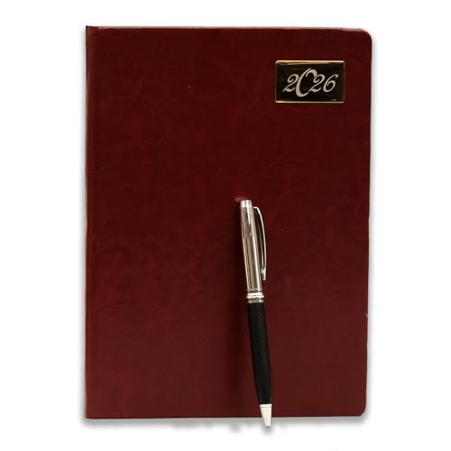 COI Dated 2026 12 Month Calendar Year Planner, Week-to-View Diary HardCover Gift for Office Home School Stationery