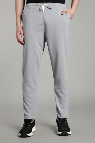 Image of SWADESI STUFF Men's Cotton Blend Track Pants, Black, Comfort Fit with Drawstring, Side Pockets for Regular Wear, Sports, Joggers