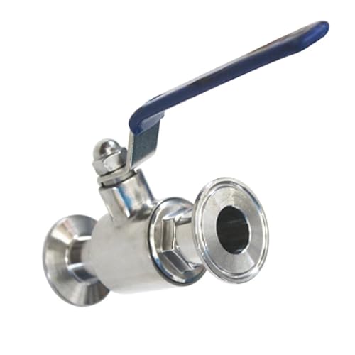 Válvula de bola sanitaria para tuberías alimentarias con abrazadera triple resistente de 12.7mm 3