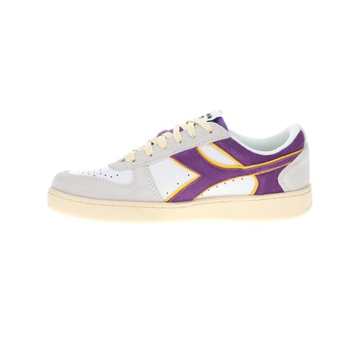 Diadora Mens Magic Basket Low Suede Leather Lace Up Sneakers Shoes Casual - Grey, Purple, White3
