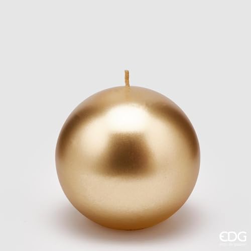 EDG Vela navideña Enzo De Gasperi Clase esférica, redonda en cera D10 cm 5 variantes (1ud) ORO