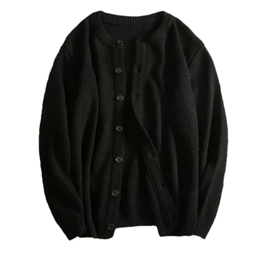 Men Knitted Sweater Cardigan Spring Autumn Casual Long Sleeve Crewneck Cardigan Outerwear
