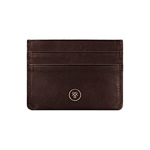 Maxwell Scott Savona Dark Brown Leather Wallet Cover