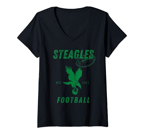 Womens Steagles Football Est 1943 Phil-Phit Combine Team V-Neck T-Shirt