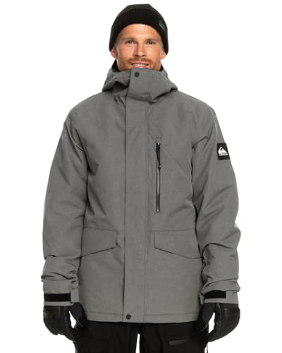 Quiksilver Mission Solid - Chaqueta Para Nieve Para Hombre Chaqueta Para Nieve, Hombre, Heather Grey, M Quiksilver Mission Solid - Chaqueta Para Nieve Para Hombre Chaqueta Para Nieve, Hombre, Heather Grey, M
