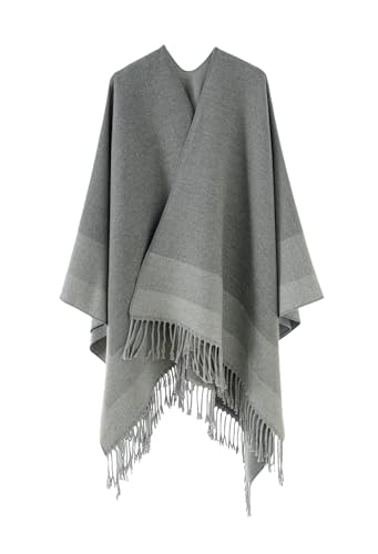Women’s Shawl Wrap, Open Front Poncho, Cape Cardigan, Oversized Sweaters for Fall and Winter
