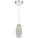 Quoizel PCIN1504C Infinity Crystal Mini Pendant Lighting, 1-Light, LED 4.5 Watts, Polished Chrome (11" H x 4" W)