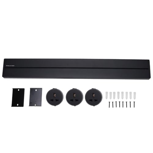 Fafeicy Set di Prese per Binario Presa per Binario Elettrico per Montaggio a Parete Ciabatta 600mm 8000W per Soggiorno, Camera da Letto, Cucina (3 prese universali)