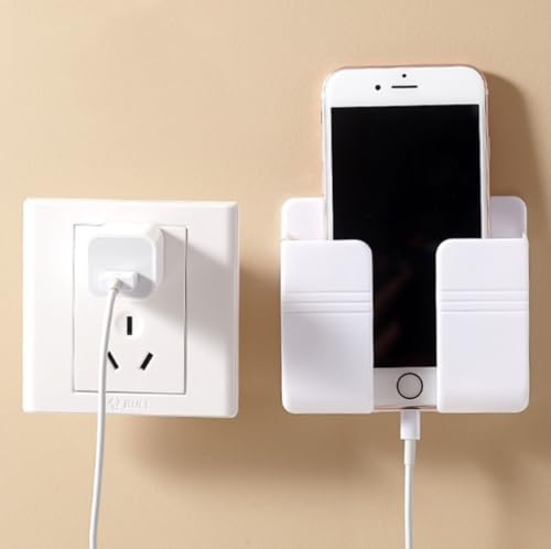 Suporte Multiuso de Parede para Celular e Controle Remoto Fixação sem furos Design Moderno Suporte p