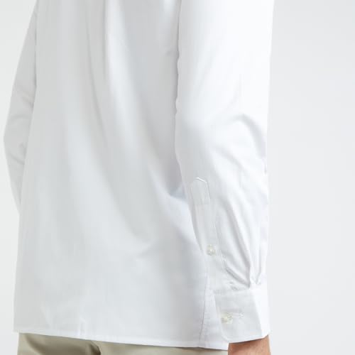 Image of Park Avenue Men's Polyester Blend Plain Regular Fit Formal Shirt