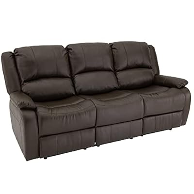 RecPro Charles 80" Triple RV Zero Wall Hugger Recliner Sofa w/Drop Down Console | RV Furniture | Camper Loveseat | Space Saving Design | RV Wall Hugger | RV Theater Seating | Modular RV Furniture by RecPro