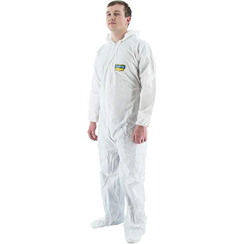 Majestic Disposable ComforTEX Micro-Porous Protective Coverall with Hood Suit & Boots Lightweight Elastic Wrists & Ankles, 4XL, Pack of 1