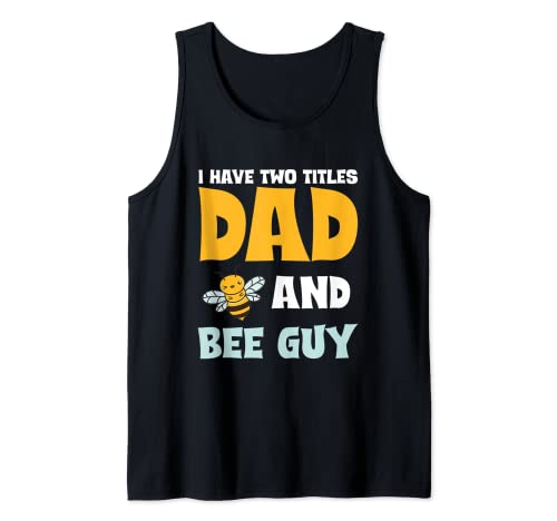 Tengo Dos Títulos Papá Y Abeja Chico Divertido Abeja Apicultor Camiseta sin Mangas