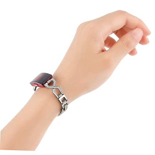 Hr Metal Wristband Rhinestone Strap X-shaped Belt Watch Accessories Replacement for Watch2
