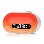Sunrise Alarm Clock , White Noise Machine with 30 Soothing Sounds, 14 Night Lights, 0-100% Dimmer, Dual Alarm, Timer, Digital Bedside Lamp Wake Up Light for Kids, Teenagers, Heavy Sleepers, Bedrooms