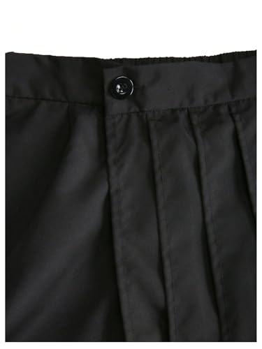 OYOANGLE Men's Skirt Pants Loose Wide Leg Asymmetrical Pleated Japanese Harajuku Kimono Trousers4