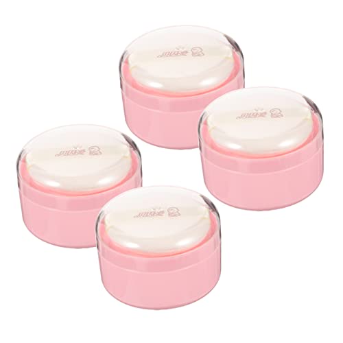 Healeved Body Powder Puff Box 4pcs Loose Powder Container Talcum Powder Dispenser Portable Talc Box