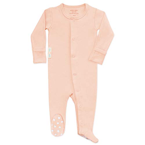 EBOE BABY - Made in USA - Organic Baby Sleeper Footed Romper Onesie Pajamas -Organic Cotton- Mitten Cuffs Made in USA