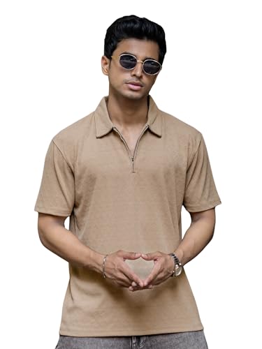 Maniac || Mens || Half Zipper || Textured Frank || Polo Neck || H...