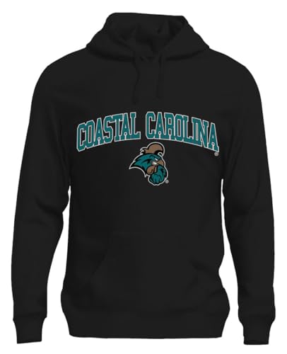 NCAA Officially Licensed Apparel CCU Coastal Carolina Chanticleers Collegiate Logo Unisex VENCCAR01 Hoodie Carolina09H Black X-Large