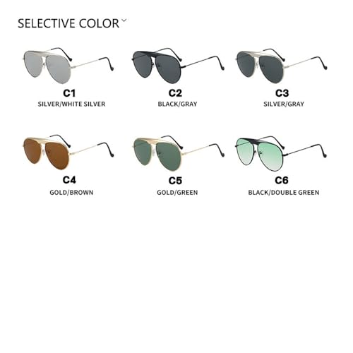 Lunettes de soleil UV400 Protect en métal dégradé pour le sport de plein air - 7