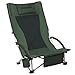 Produktbild Skandika Strand Klappstuhl Beach | Bequemer Strandstuhl mit atmungsaktivem Mesh, Getränkehalter, niedrig, leicht zu transportieren, max. 136 kg | Faltbarer Campingstuhl, Liegestuhl (schwarz/grün)