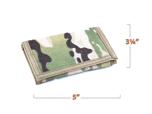 Trifold Nylon Wallet has RFID Blocking & Zipper Coin Pocket. Hook & Loop Closure. Made in USA. 17PLZ-RFID (Multi-Cam)3