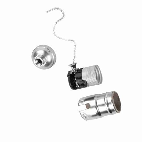 Base de Lâmpada de Mesa Com Suporte de Luz E27, Estilo Vintage Com Corrente de Tração, Material de A