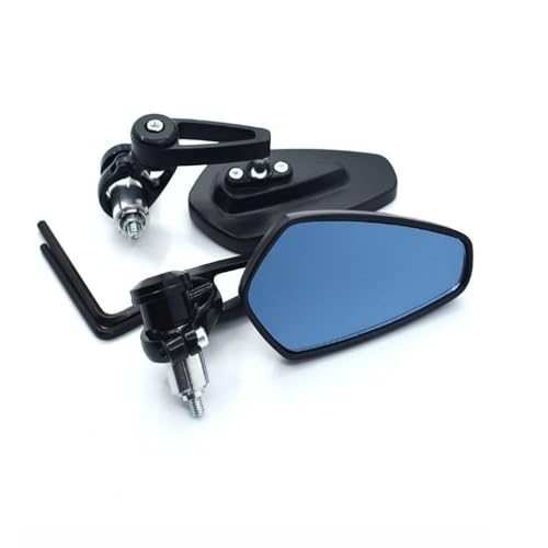 2 Stücke 7/8 "22mm Motorrad Spiegel Für Kawasaki KX250F KX450F KLX450R KLX125 KX65(Black)