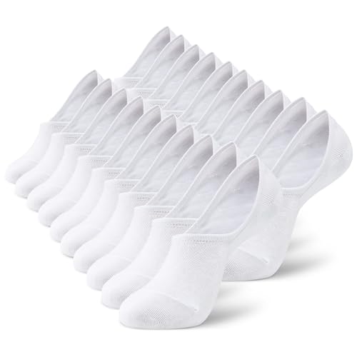 Image of MONFOOT Men's /Women's 10 Pairs Invisible No Show Non slip Socks, Multipack